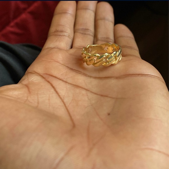 14k Yellow Gold Cuban Link Ring